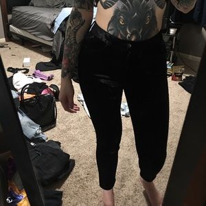 Joes jeans crushed velvet high rise pant